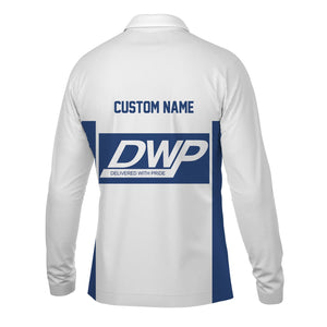 Railspirit Custom Name Duluth, Winnipeg and Pacific Railway Long Sleeve Polo Shirt Yes I Need All Those Train Printed Shirt