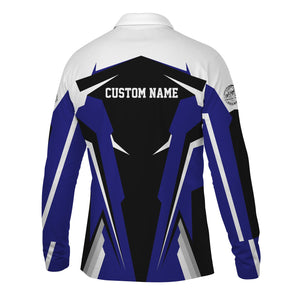 Railspirit Personalized Santa Fe Railway Long Sleeve Polo Shirt Atchison, Topeka and Santa Fe Railway Strong Line Train Long Sleeve Polo Shirt Gift Idea For Train Lover