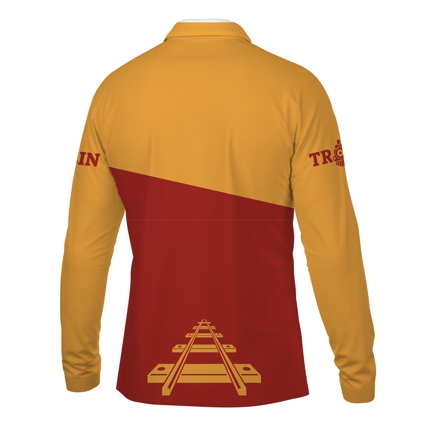 Railspirit Custom Name Chicago South Shore and South Bend Railroad Long Sleeve Polo Shirt One Track Mind Printed Shirt