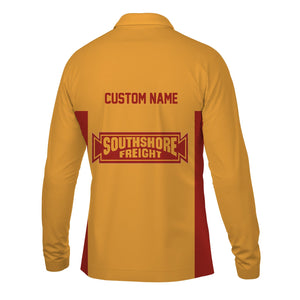 Railspirit Custom Name Chicago South Shore and South Bend Railroad Long Sleeve Polo Shirt Yes I Need All Those Train Printed Shirt