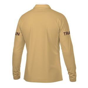 Railspirit Custom Name London, Midland and Scottish Railway Long Sleeve Polo Shirt Railroad Crossing Sign Printed Shirt