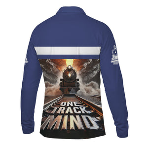 Railspirit Personalized London and North Eastern Railway Long Sleeve Polo Shirt One Track Mind Train Printed Shirt