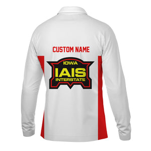 Railspirit Custom Name Iowa Interstate Railroad Long Sleeve Polo Shirt Yes I Need All Those Train IAIS Printed Shirt