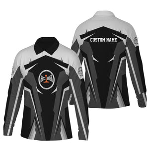 Railspirit Personalized Bessemer And Lake Erie Railroad Long Sleeve Polo Shirt Strong Line Train Long Sleeve Polo Shirt Gift Idea For Train Lover