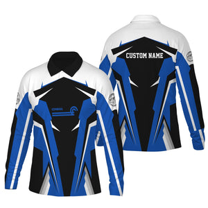 Railspirit Personalized Conrail Railroad Long Sleeve Polo Shirt Strong Line Train Long Sleeve Polo Shirt Gift Idea For Train Lover