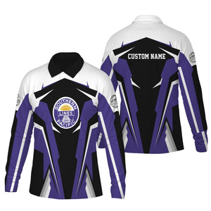 Railspirit Personalized Southern Pacific Railroad Long Sleeve Polo Shirt Strong Line Train Long Sleeve Polo Shirt Gift Idea For Train Lover