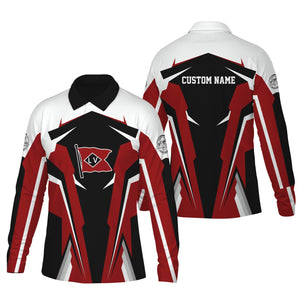 Railspirit Personalized Lehigh Valley Railroad Long Sleeve Polo Shirt Strong Line Train Long Sleeve Polo Shirt Gift Idea For Train Lover