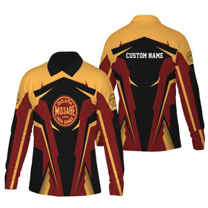 Railspirit Personalized Duluth, Missabe, & Iron Range Railroad Long Sleeve Polo Shirt Strong Line Train Long Sleeve Polo Shirt Gift Idea For Train Lover