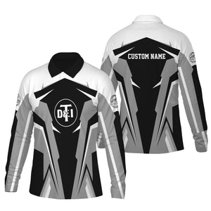 Railspirit Personalized Detroit Toledo And Ironton Railroad Long Sleeve Polo Shirt Strong Line Train Long Sleeve Polo Shirt Gift Idea For Train Lover