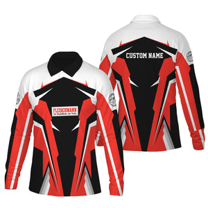 Railspirit Personalized Fleischmann And Western Railroad Long Sleeve Polo Shirt Strong Line Train Long Sleeve Polo Shirt Gift Idea For Train Lover