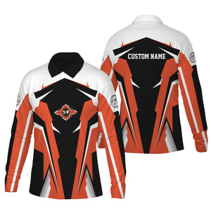 Railspirit Personalized Texas and Pacific Railway Long Sleeve Polo Shirt Strong Line Train Long Sleeve Polo Shirt Gift Idea For Train Lover