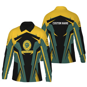 Railspirit Personalized Southern Railway U.S Long Sleeve Polo Shirt SOU Strong Line Train Long Sleeve Polo Shirt Gift Idea For Train Lover