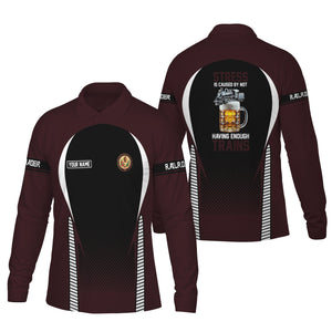 Railspirit Personalized London, Midland and Scottish Railway Long Sleeve Polo Shirt Train Long Sleeve Polo Shirt Gift Idea For Train Lover