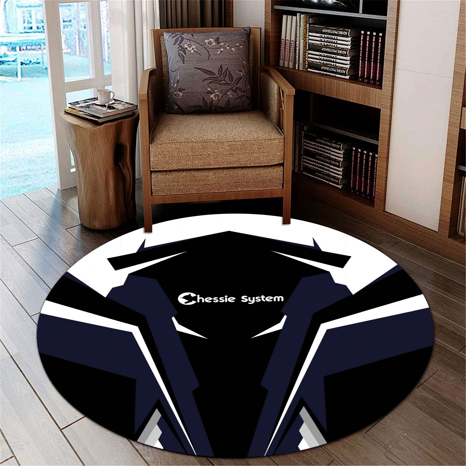 Railspirit Chessie System Railroad Round Mat Strong Line Style Rug All Over Print