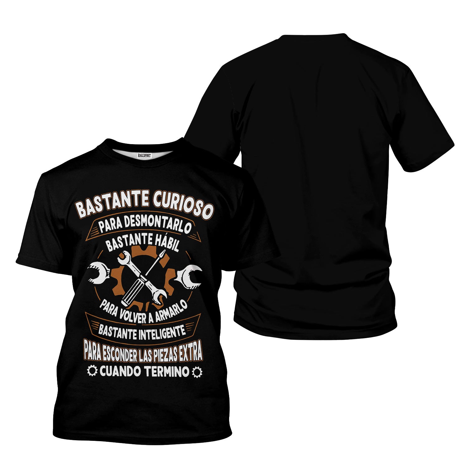 Curious Enough To Take It Apart Skilled Enough Mechanic Hoodie Fun Gift for Mechanics Spanish tyle