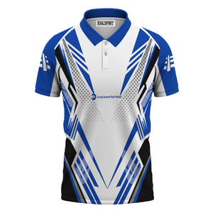 Railspirit Personalized Long Island Railroad Polo Shirt Railroad Tribute Design Train Shirt for Train Lovers