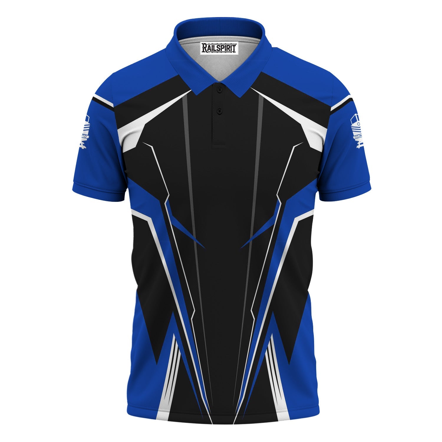 Railspirit Personalized Long Island Railroad Polo Shirt Lightning-Edge Design Train Shirt For Railroad Lovers