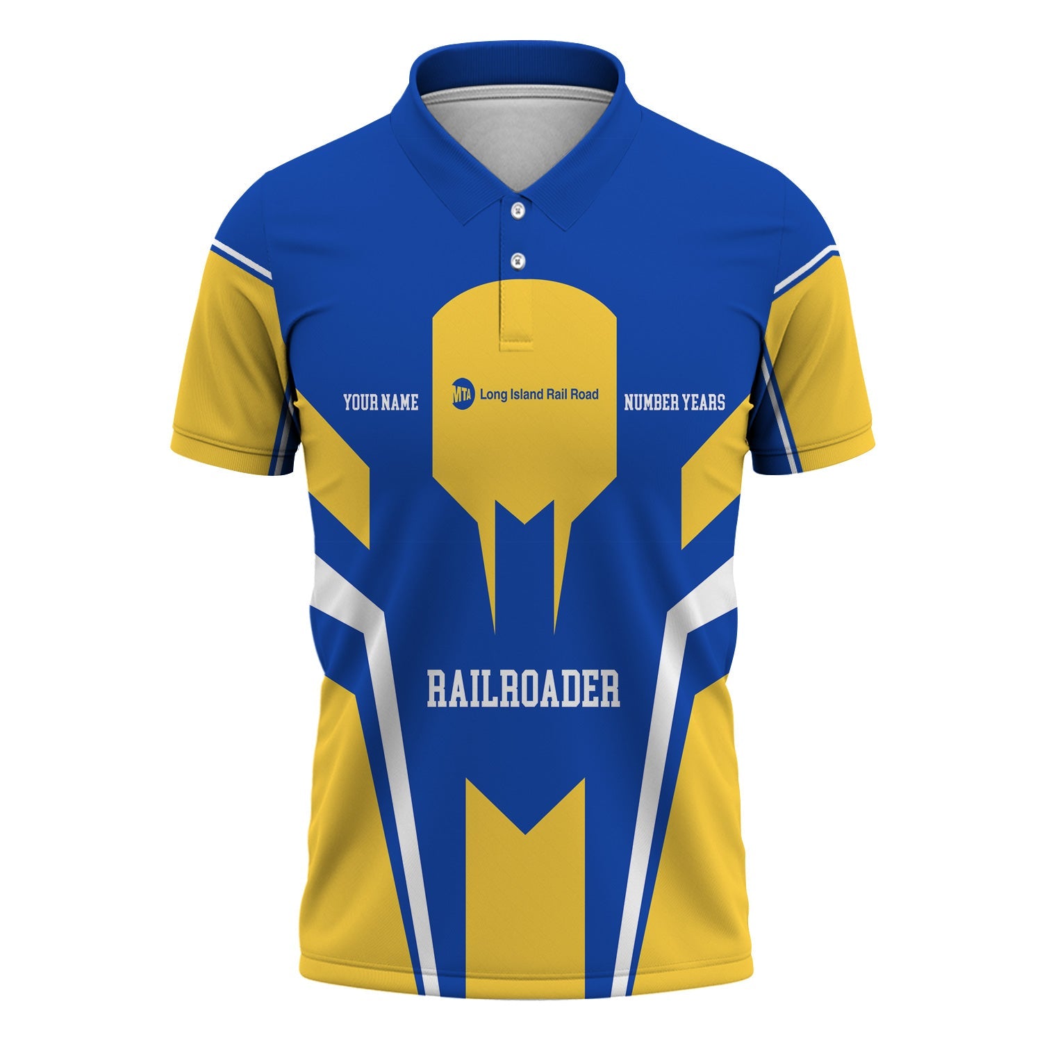 Railspirit Personalized Long Island Railroad Polo Shirt Custom Year Railroader Shirt Gift Idea For Train Lover