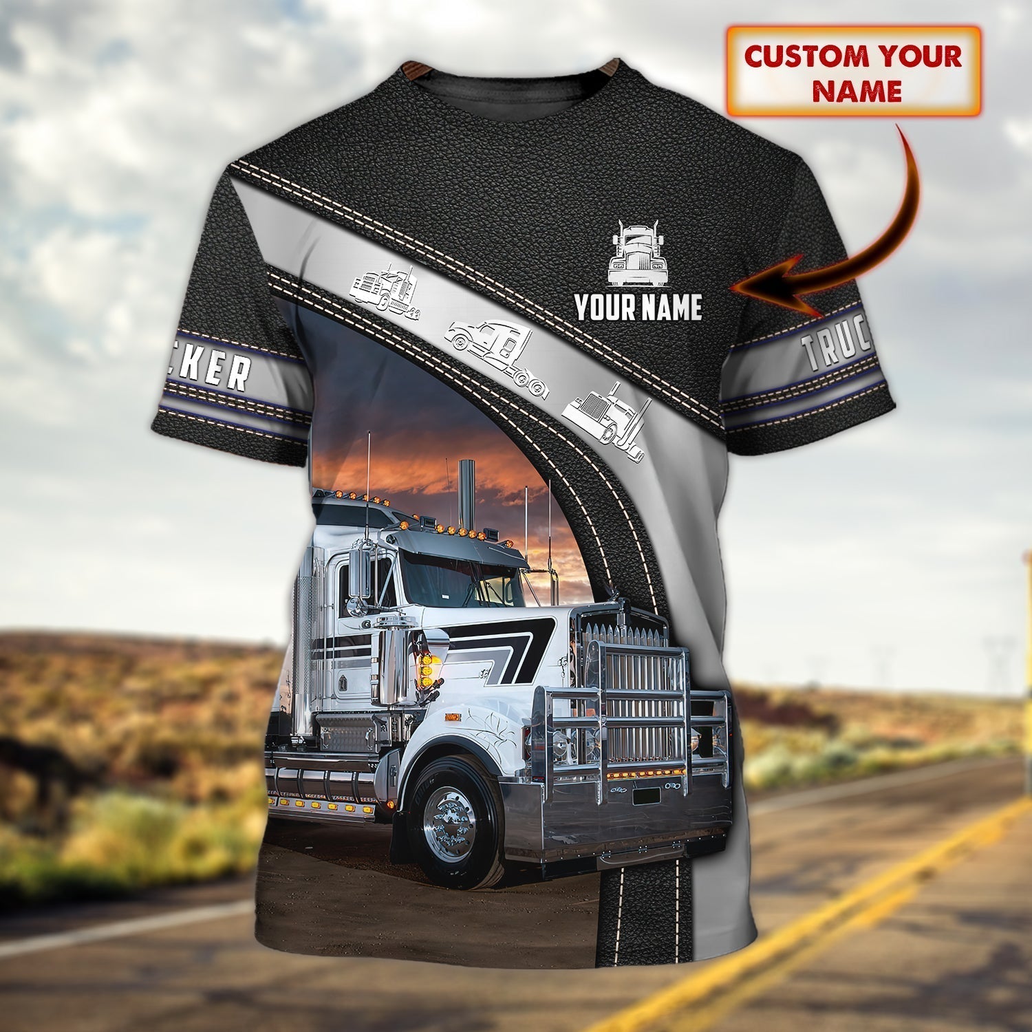 Custom Trucker T Shirt For Men & Women, Cute Truck On Shirt Best Gift To Trucker