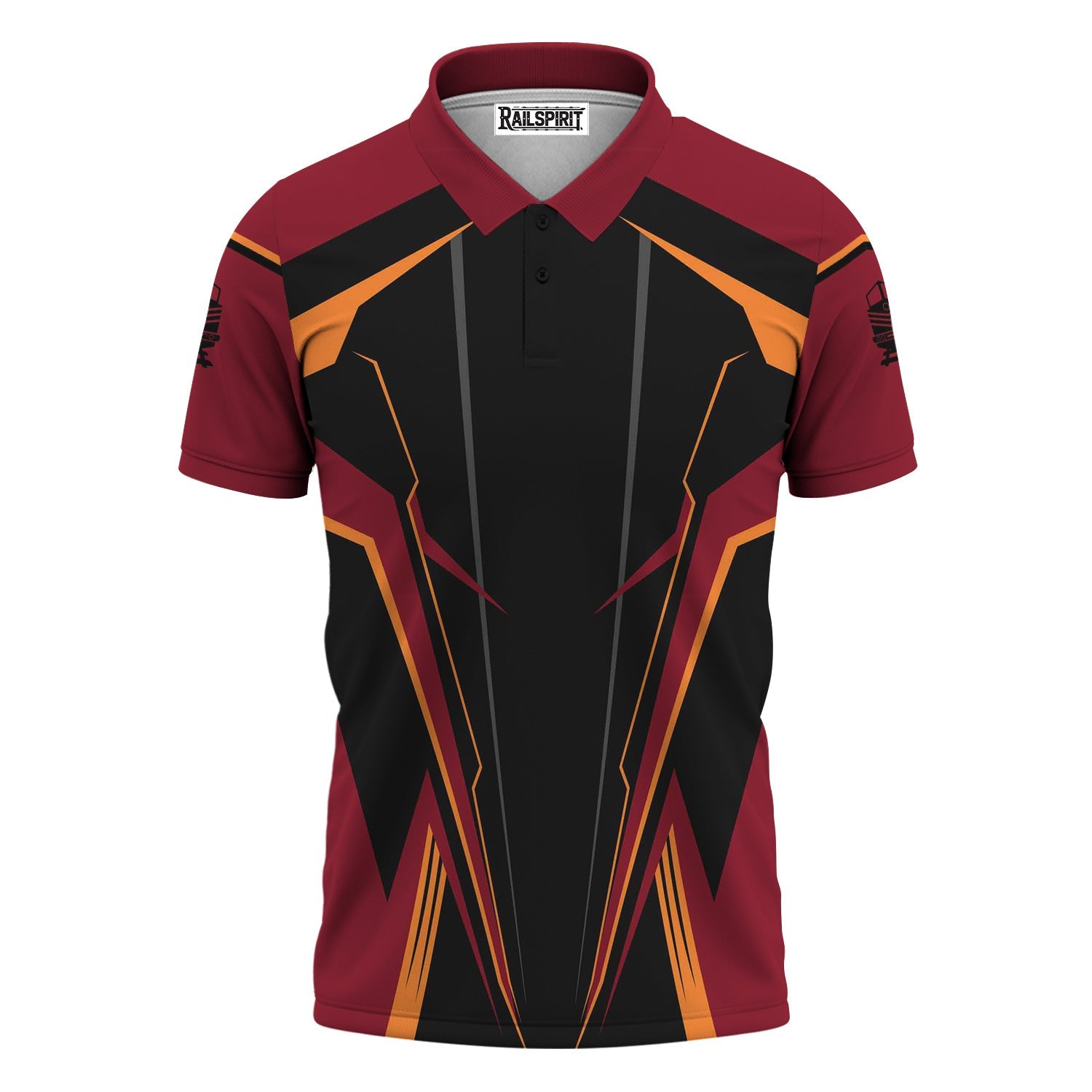 Railspirit Personalized Chicago Great Western Railroad Polo Shirt Lightning-Edge Design Train Shirt For Railroad Lovers