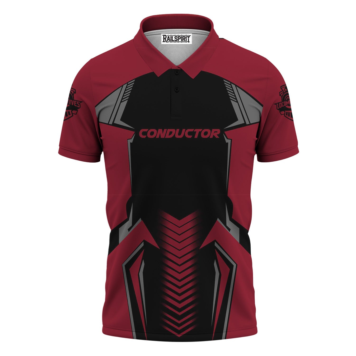 Railspirit Personalized Chicago Great Western Railroad Polo Shirt Standout Style with Custom Position Train Shirt