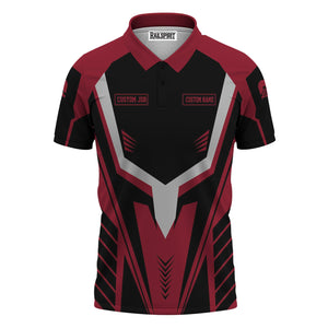 Railspirit Personalized Chicago Great Western Railroad Polo Shirt Workwear-Inspired with Custom Position Train Shirt