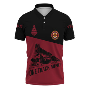 Railspirit Personalized Chicago Great Western Railroad Polo Shirt One Track Mind Unisex Train Shirt Gift Idea For Train Lover