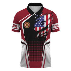 Railspirit Personalized Chicago Great Western Railroad Polo Shirt American Eagle Vintage Train Shirt