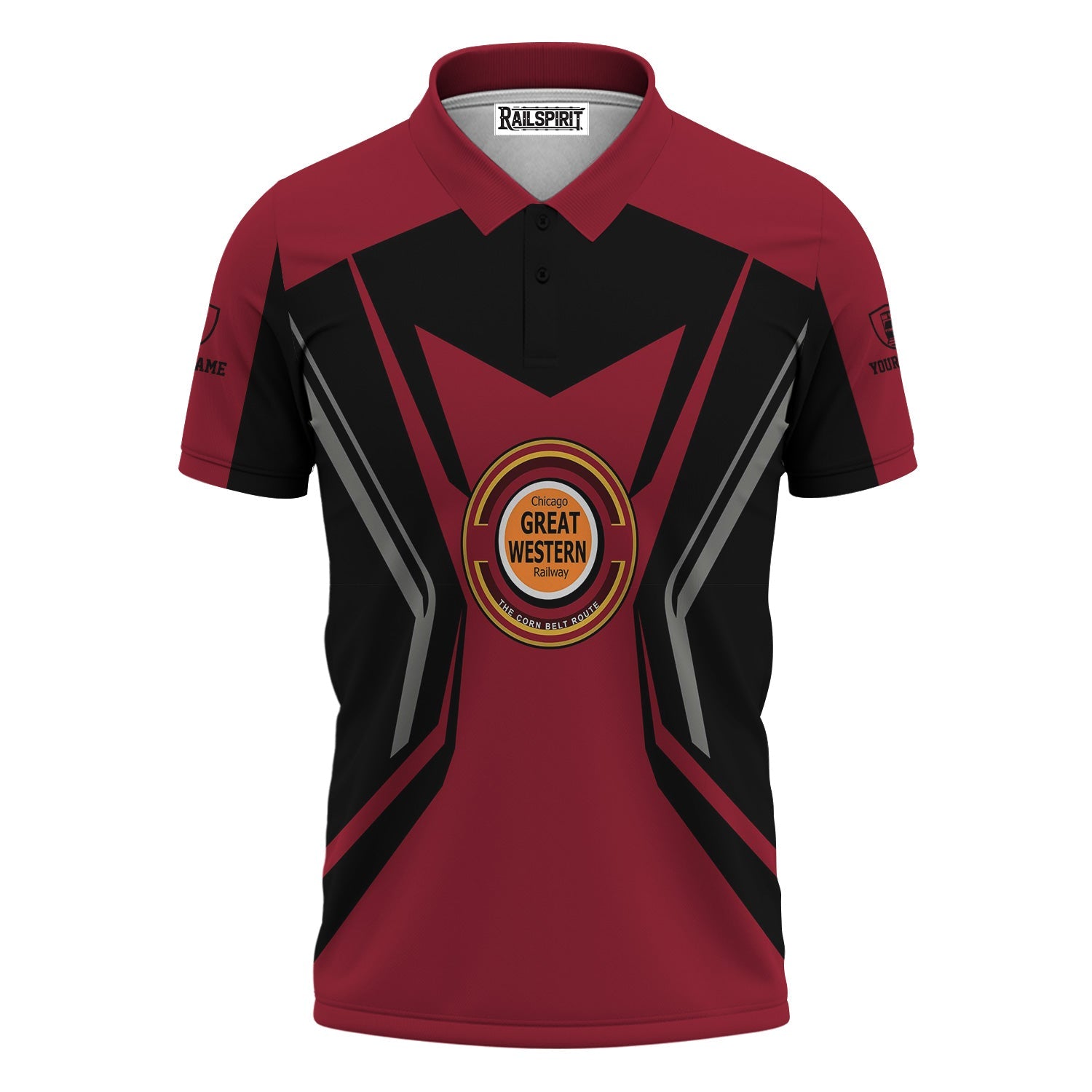 Railspirit Personalized Chicago Great Western Railroad Polo Shirt Unique Style with Custom Job Train Shirt