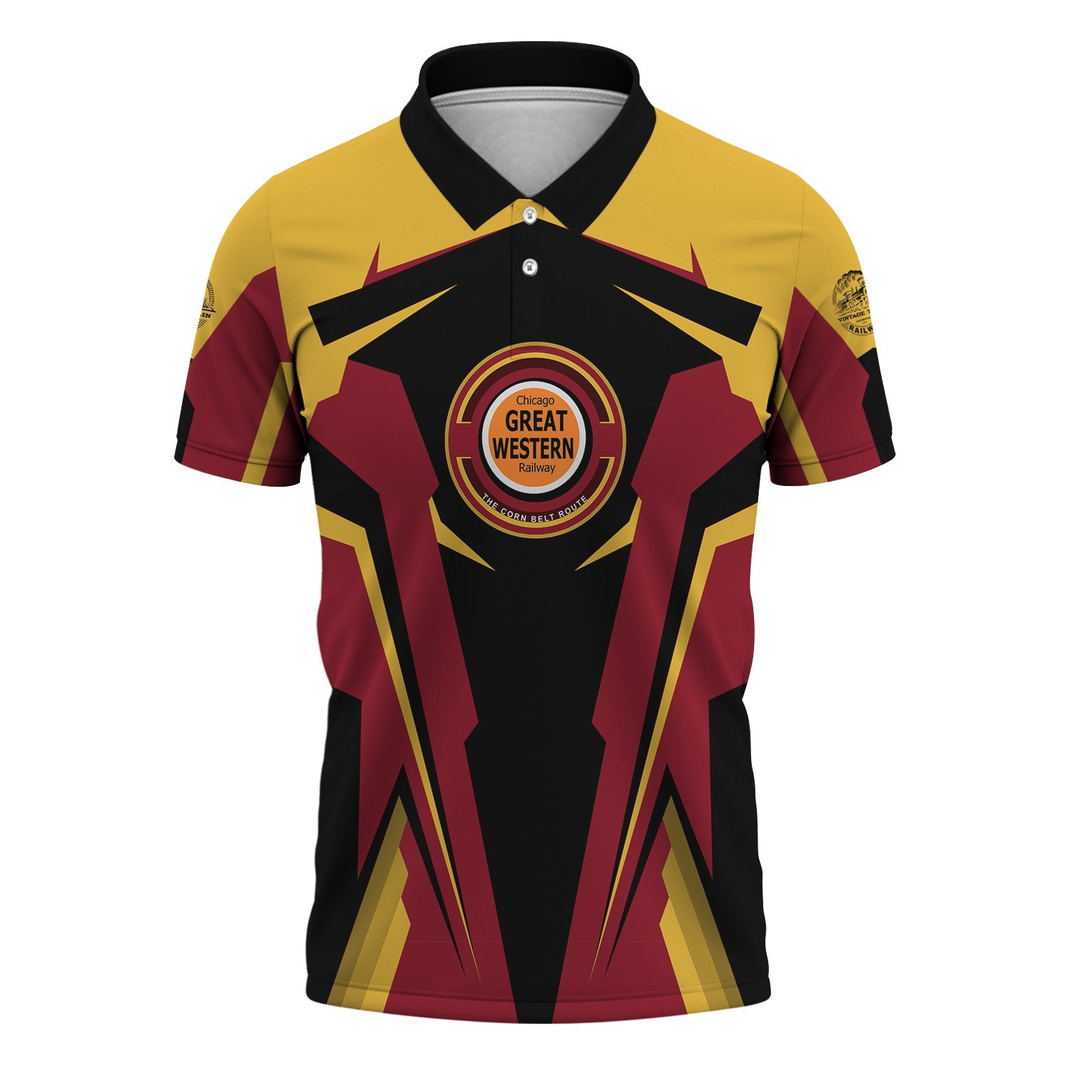 Railspirit Personalized Chicago Great Western Railroad Polo Shirt Strong Line Style Train Unisex Shirt All Over Print