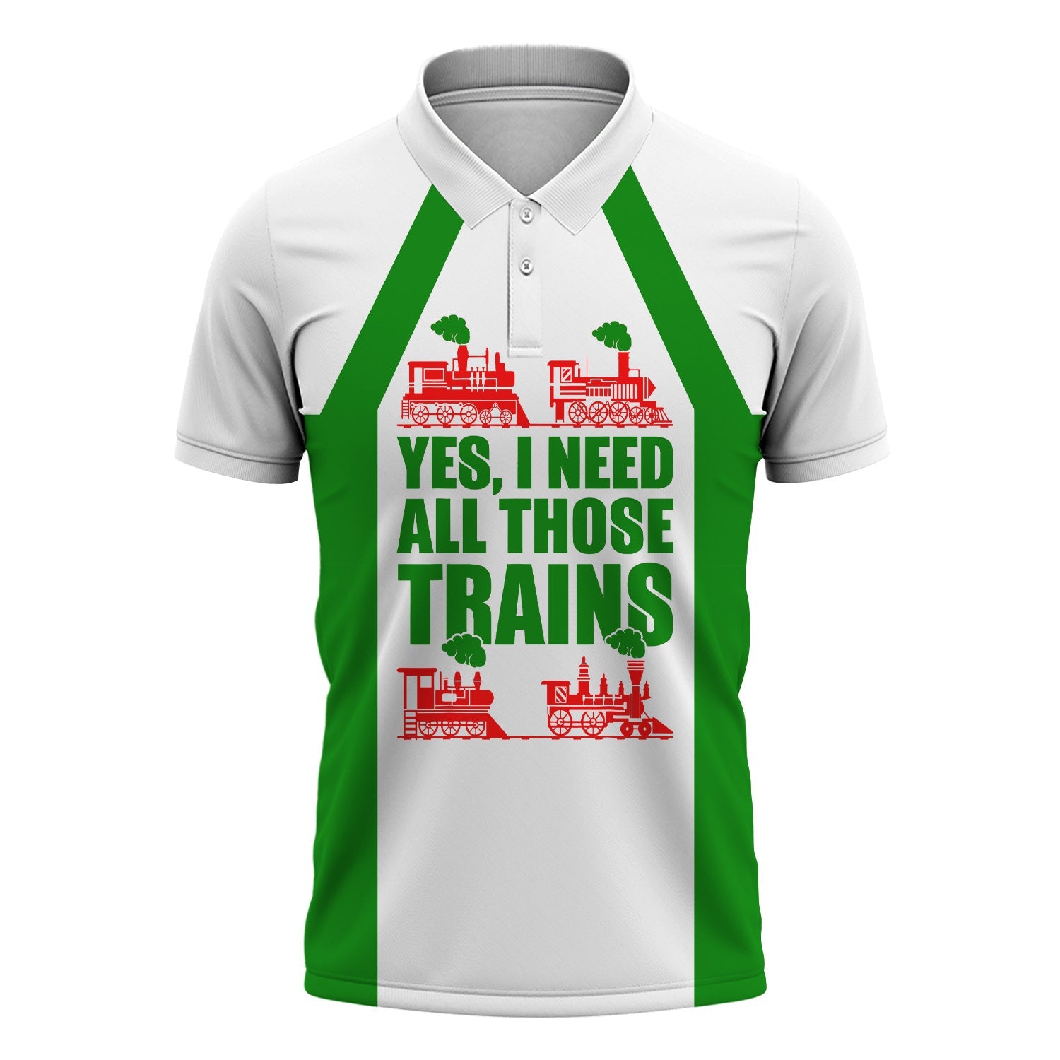 Railspirit Custom Name Elgin Joliet And Eastern Railroad Polo Shirt Yes I Need All Those Train Printed Shirt