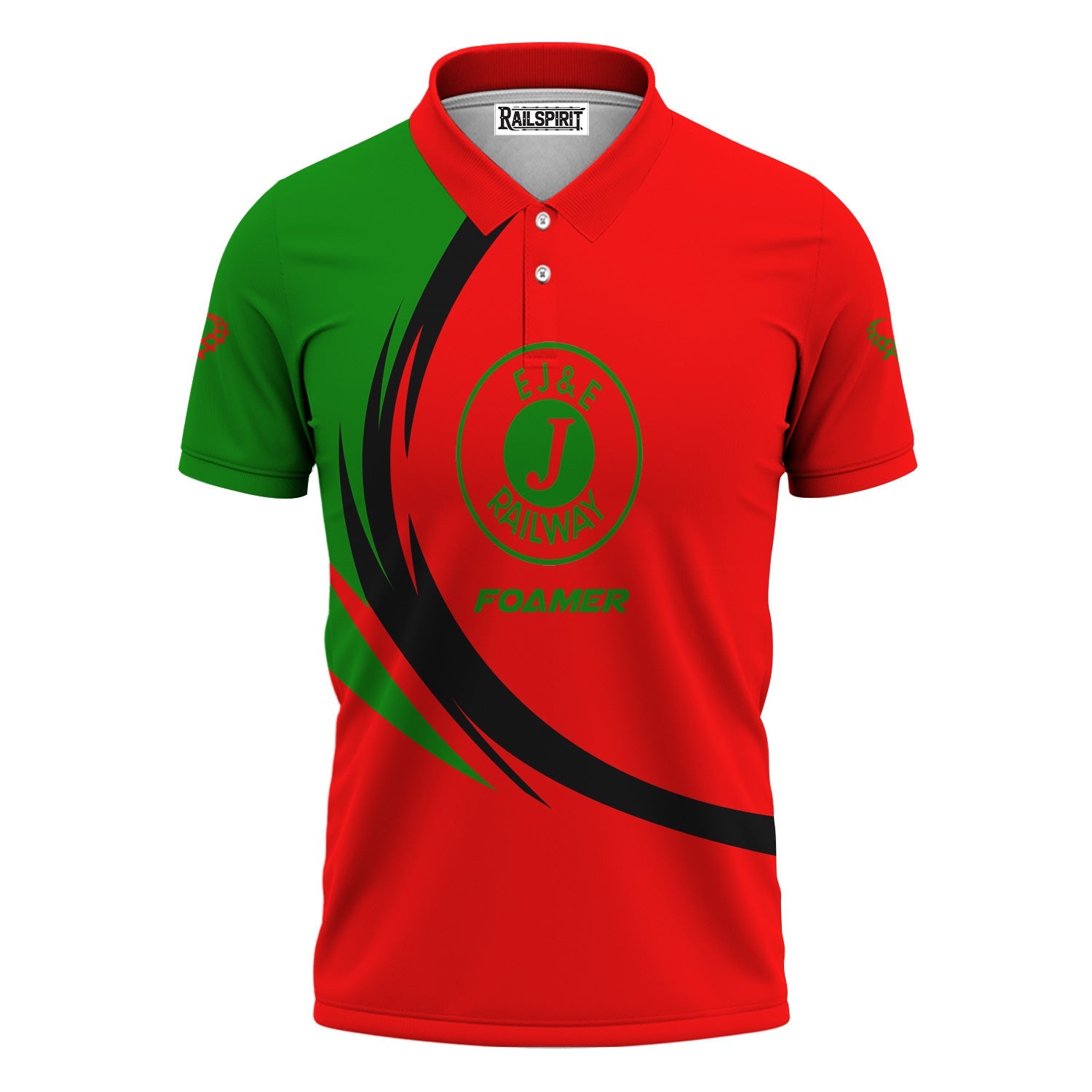 Railspirit Personalized Elgin Joliet And Eastern Railroad Polo Shirt Unique Graphic Style Shirt For Train Enthusiasts