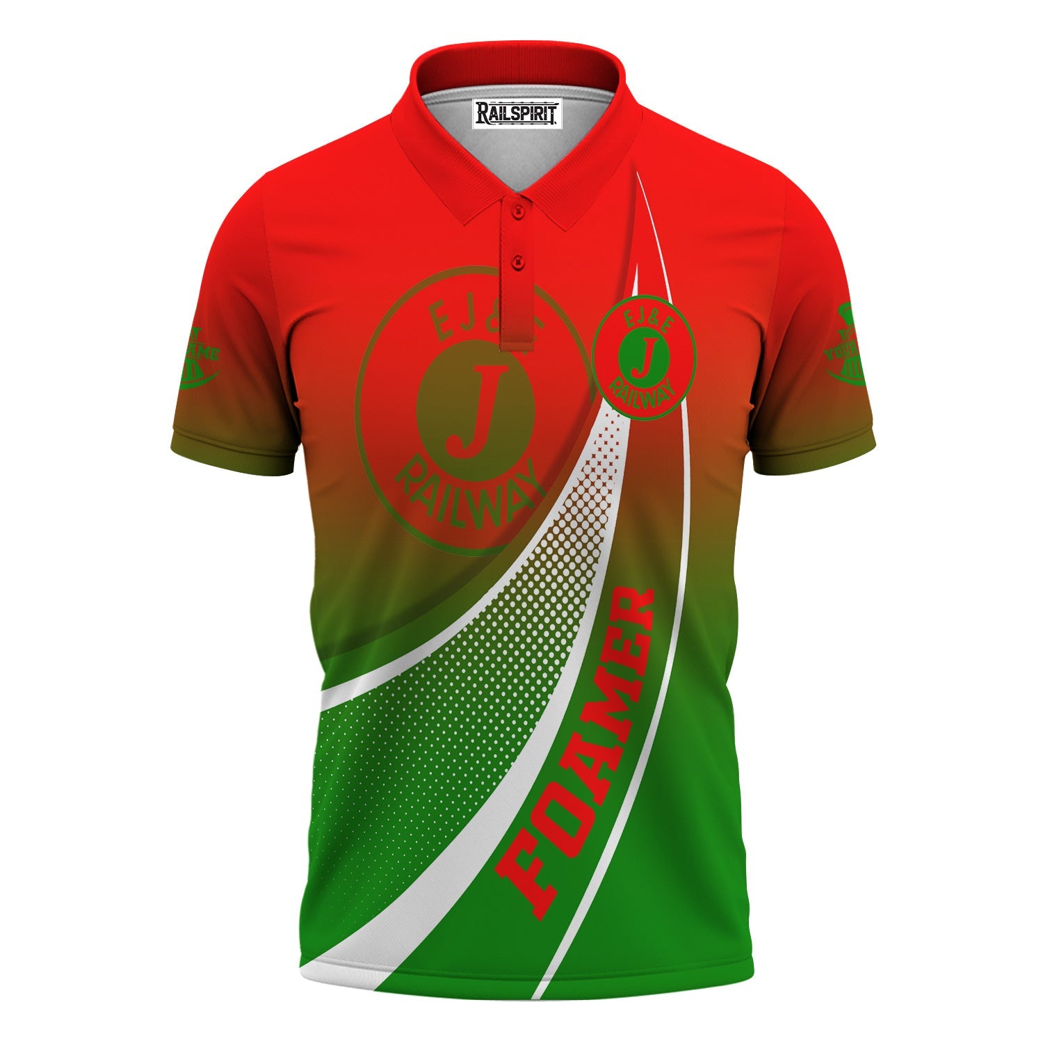 Railspirit Personalized Elgin Joliet And Eastern Railroad Polo Shirt Railway-Themed Style Shirt Gift Idea For Trainspotter