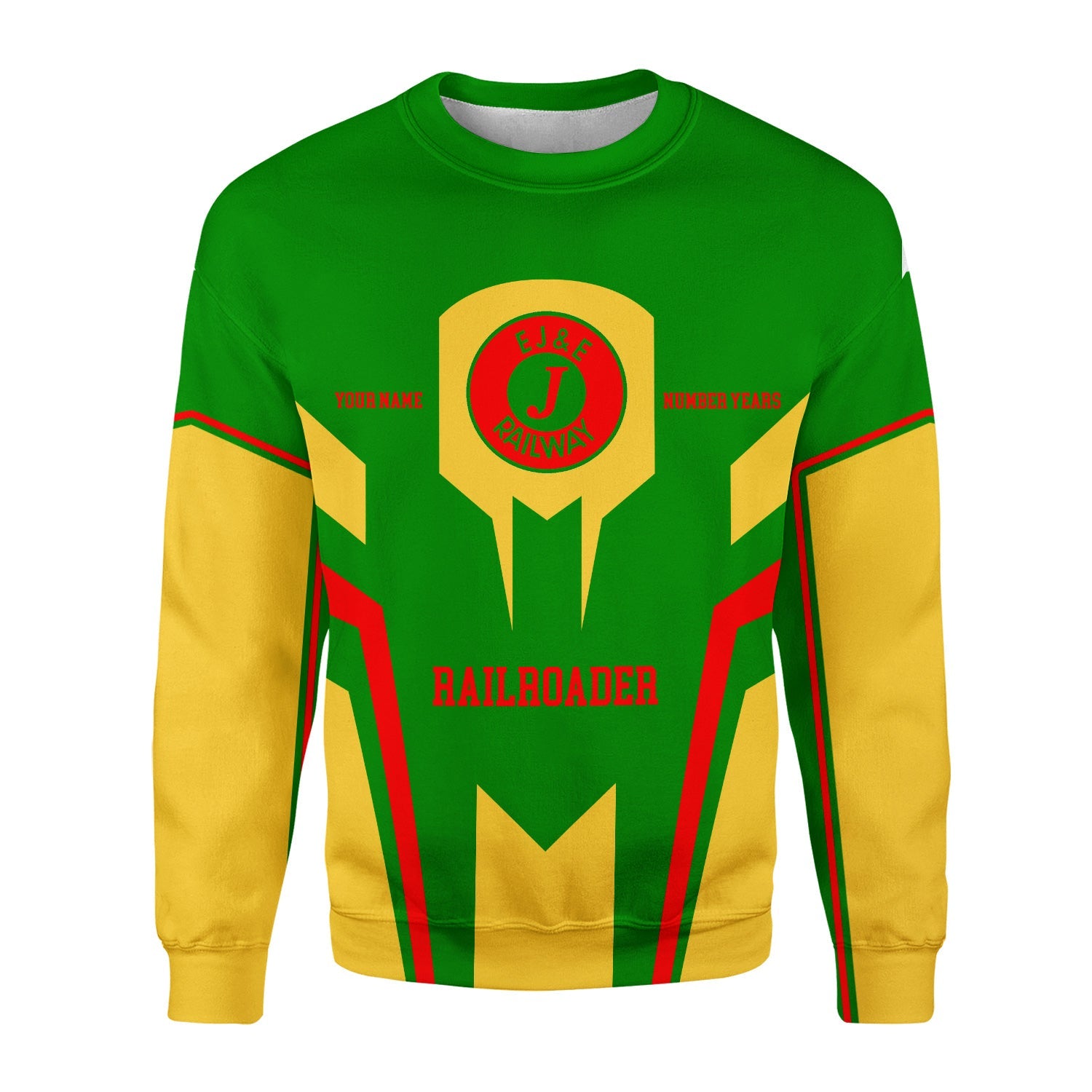 Railspirit Personalized Elgin Joliet And Eastern Railroad Sweatshirt Custom Year Railroader Shirt Gift Idea For Train Lover