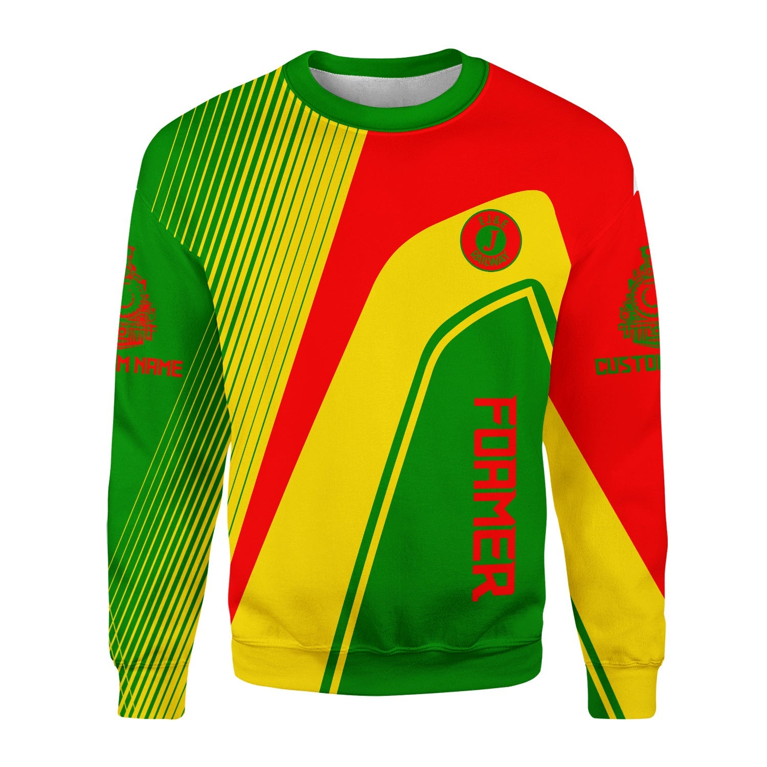 Railspirit Personalized Elgin Joliet And Eastern Railroad Sweatshirt Vibrant Striking Style Shirt For Rail Enthusiasts