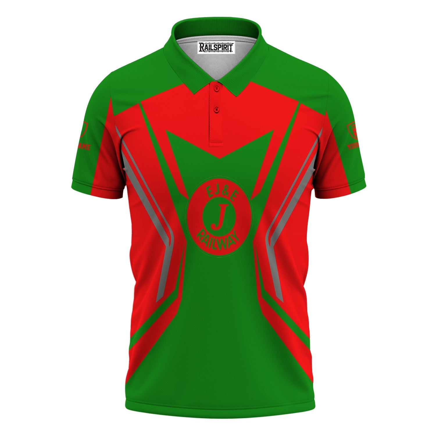 Railspirit Personalized Elgin Joliet And Eastern Railroad Polo Shirt Unique Style with Custom Job Train Shirt