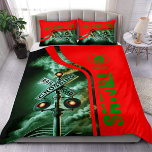 Railspirit Personalized Elgin Joliet And Eastern Railroad Bedding Set Railroad Crossing Sign Bedding Set All Over Print