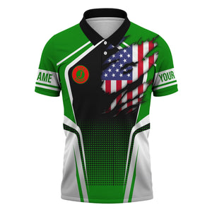 Railspirit Personalized Elgin Joliet And Eastern Railroad Polo Shirt American Eagle Vintage Train Shirt