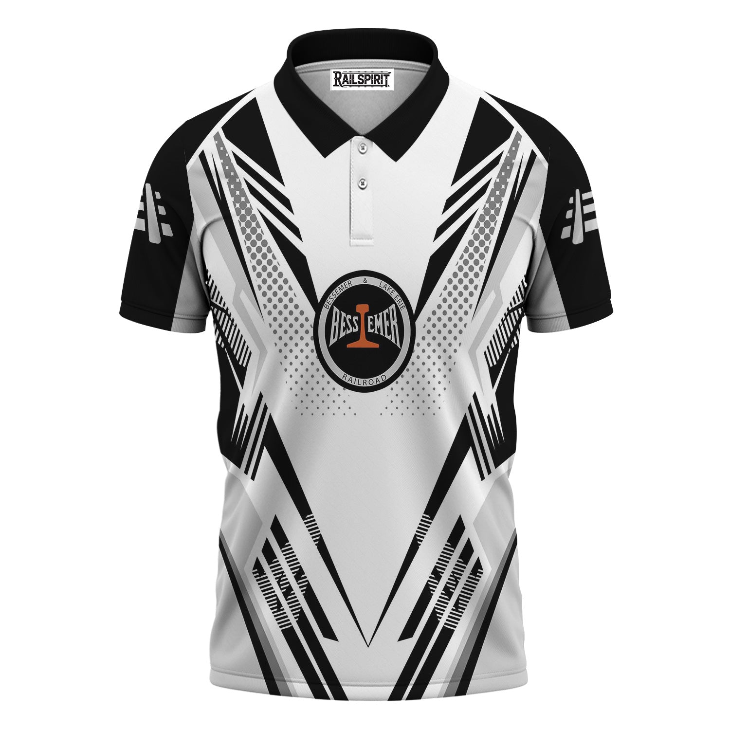 Railspirit Personalized Bessemer And Lake Erie Railroad Polo Shirt Railroad Tribute Design Train Shirt for Train Lovers