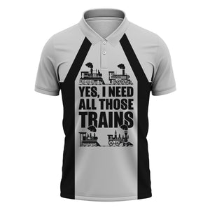 Railspirit Custom Name Bessemer And Lake Erie Railroad Polo Shirt Yes I Need All Those Train Printed Shirt