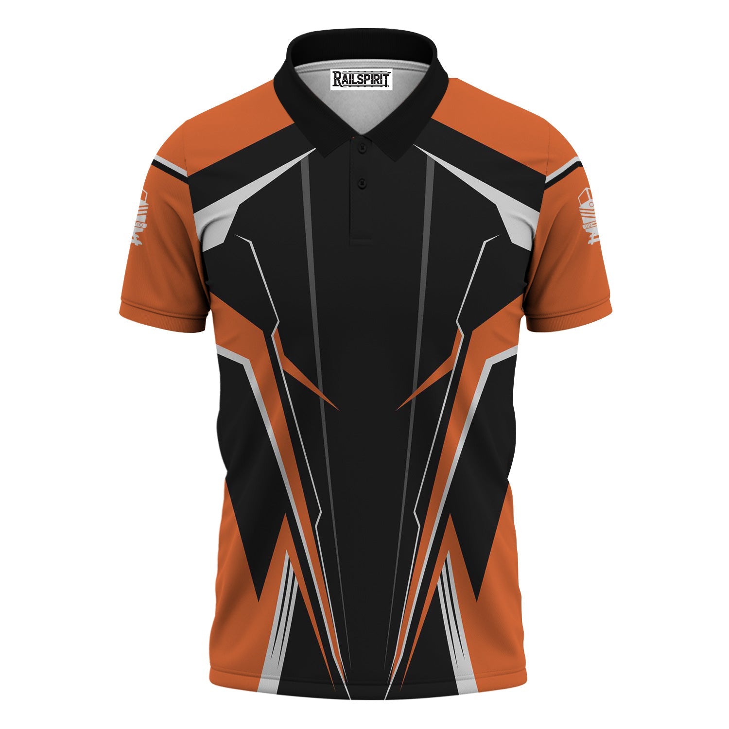 Railspirit Personalized Bessemer And Lake Erie Railroad Polo Shirt Lightning-Edge Design Train Shirt For Railroad Lovers