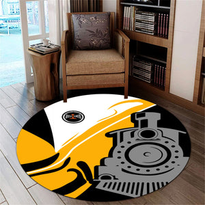 Railspirit Bessemer And Lake Erie Railroad Round Mat Flame-Inspired Style Mat Gift Idea For Train Lovers