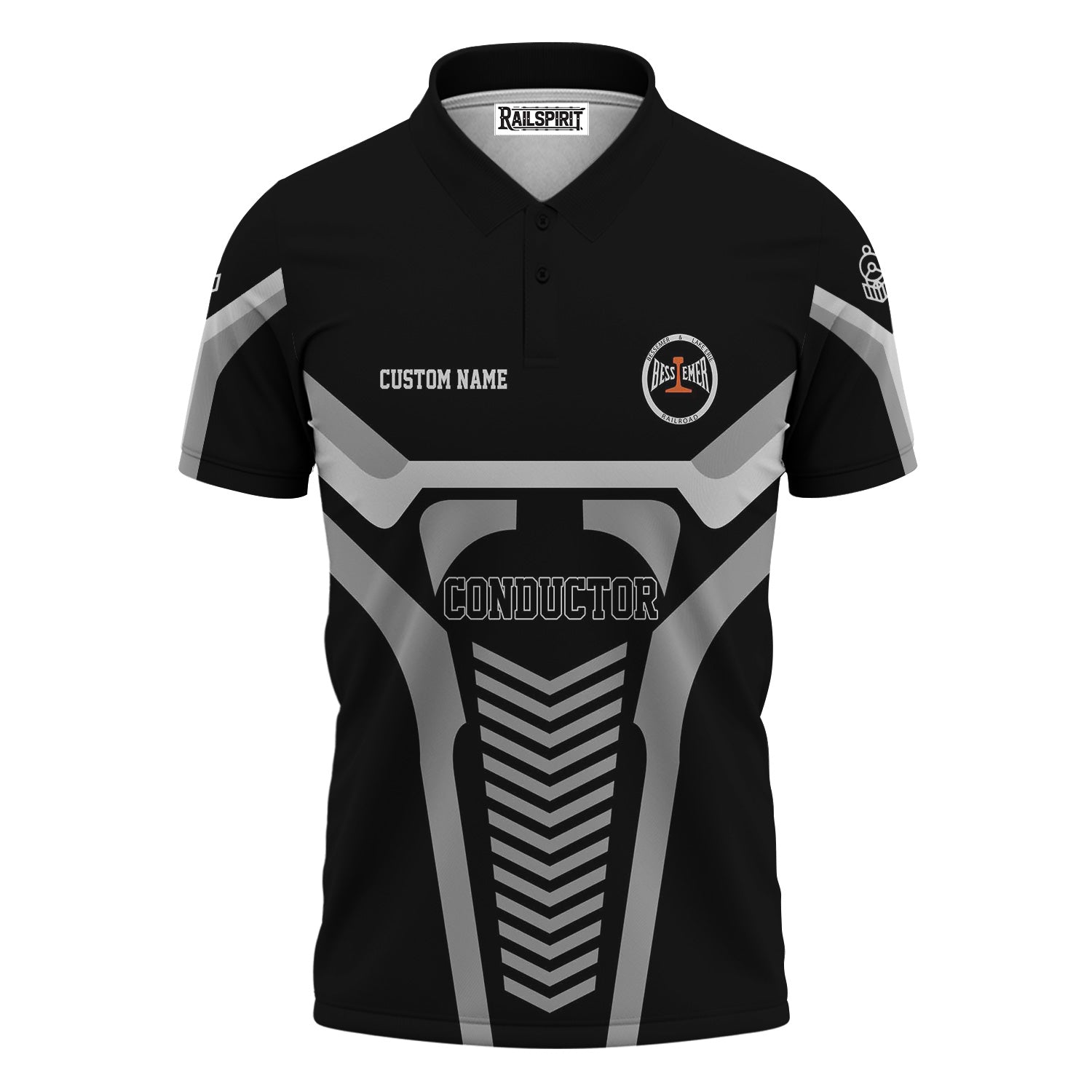 Railspirit Personalized Bessemer And Lake Erie Railroad Polo Shirt Track-Inspired with Custom Job Position  Train Shirt