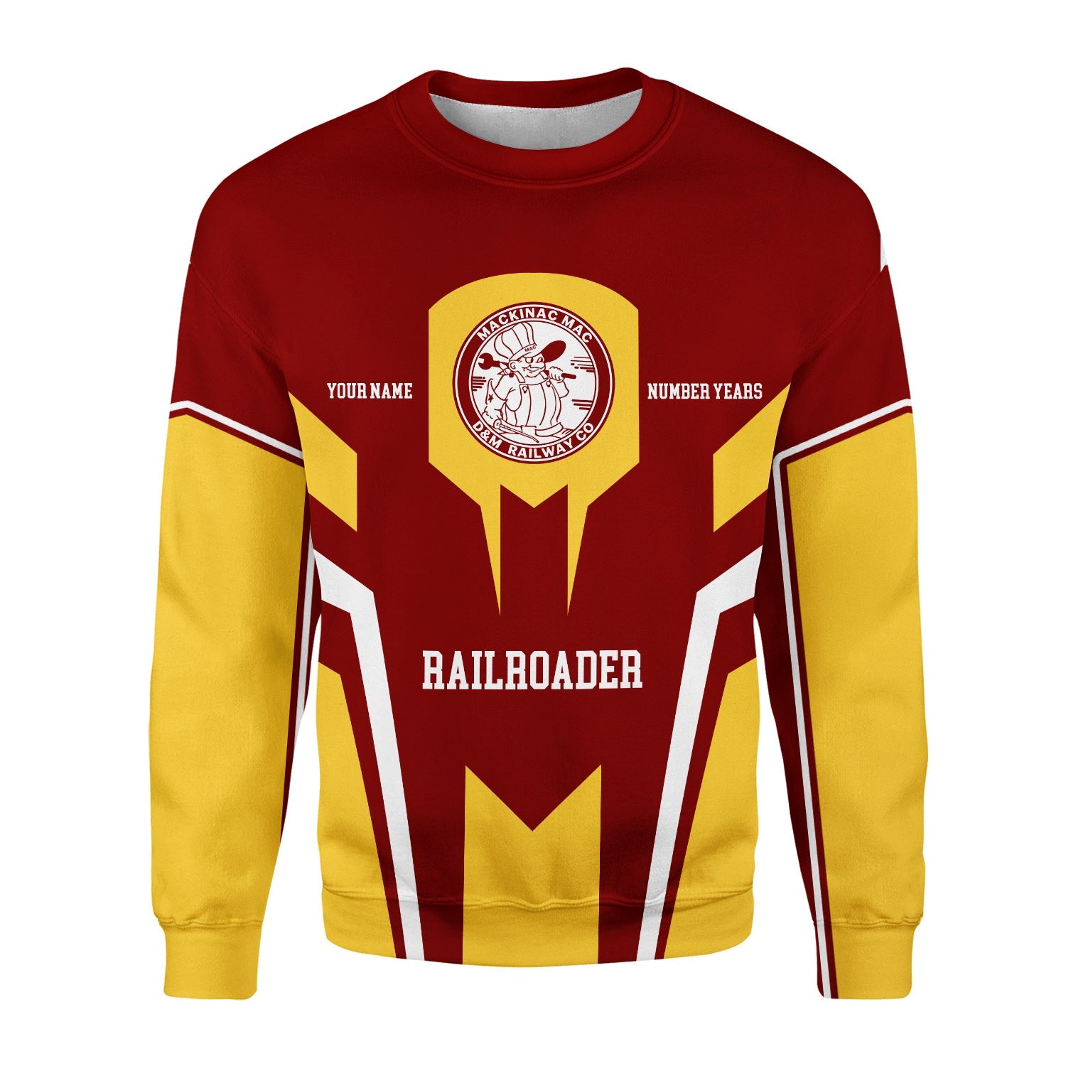 Railspirit Personalized Detroit & Mackinac Railroad Sweatshirt Custom Year Railroader Shirt Gift Idea For Train Lover