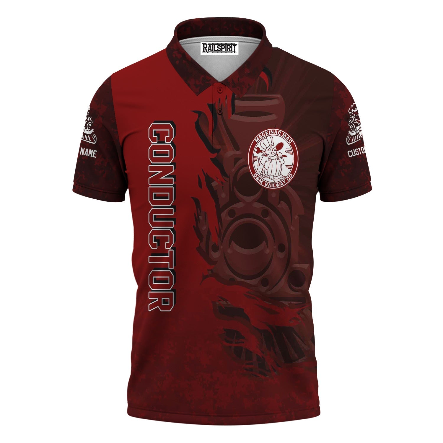 Railspirit Personalized Detroit & Mackinac Railroad Polo Shirt Blazing Style with Custom Position Train Shirt