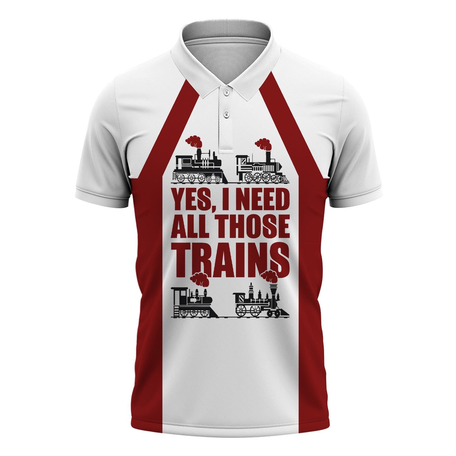 Railspirit Custom Name Detroit & Mackinac Railroad Polo Shirt Yes I Need All Those Train Printed Shirt