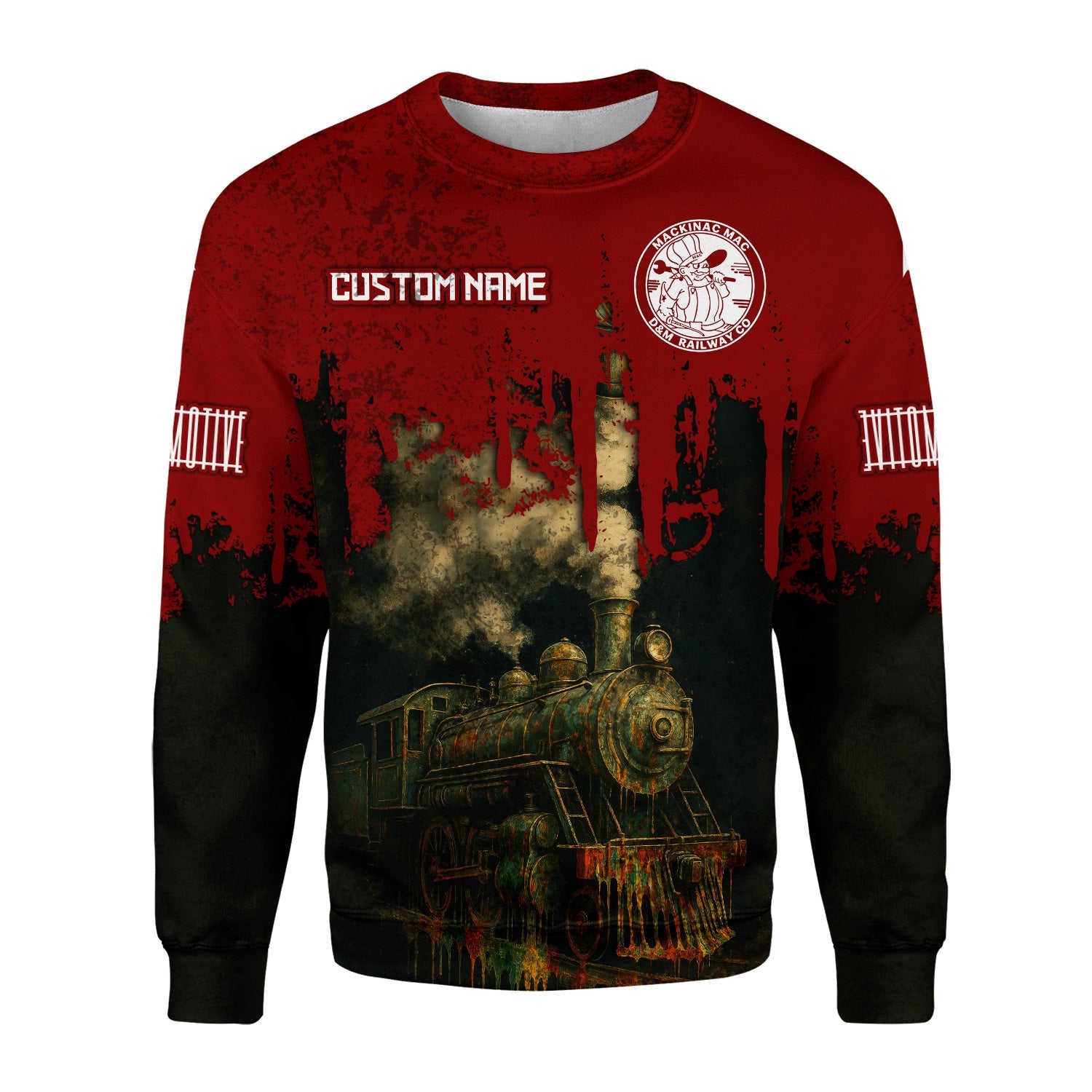 Railspirit Personalized Detroit & Mackinac Railroad Sweatshirt Vintage Train Art Style Shirt For Locomotive Fans