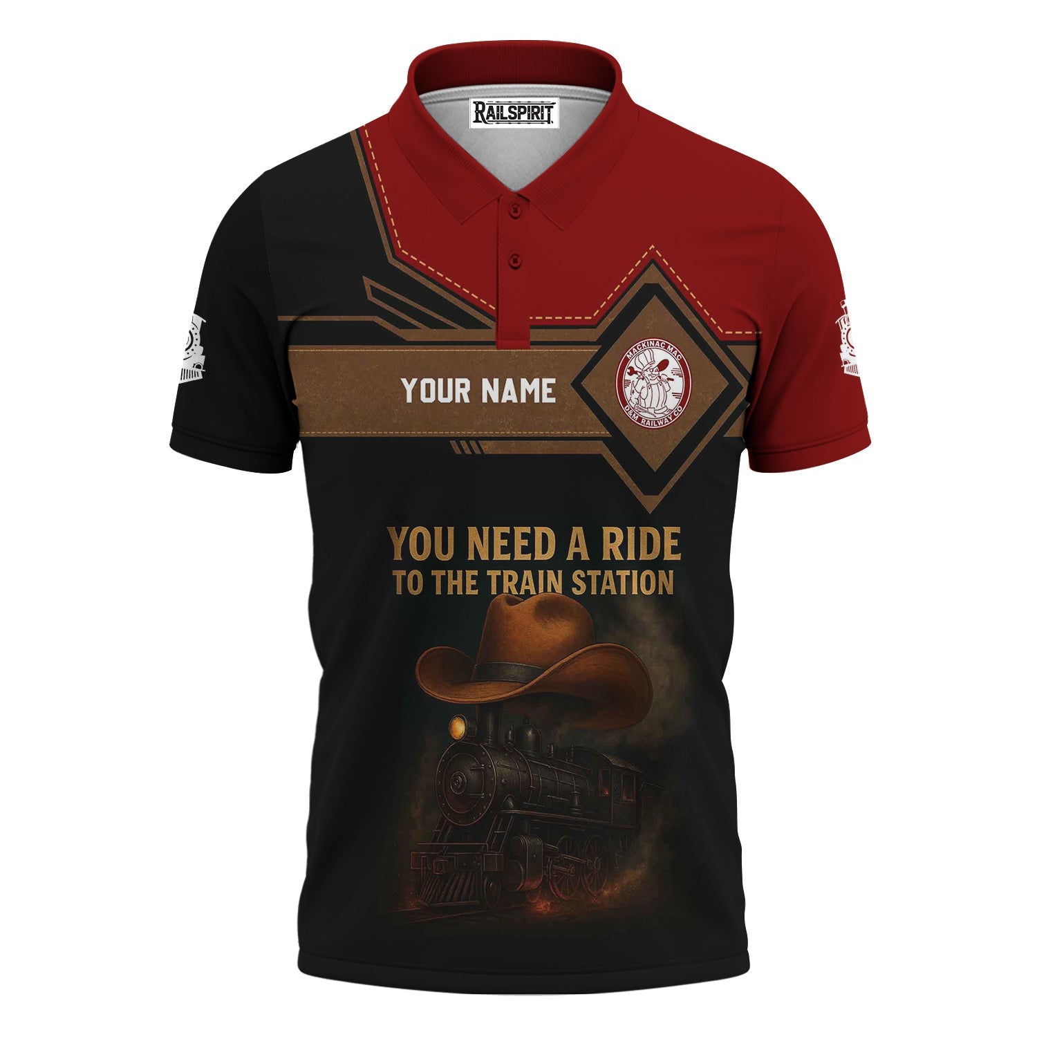 Railspirit Personalized Detroit & Mackinac Railroad Polo Shirt You Need A Ride To The Train Station Shirt For Train Lovers