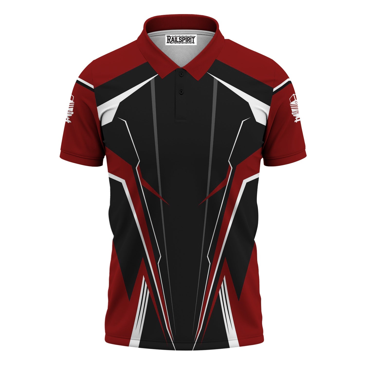 Railspirit Personalized Detroit & Mackinac Railroad Polo Shirt Lightning-Edge Design Train Shirt For Railroad Lovers