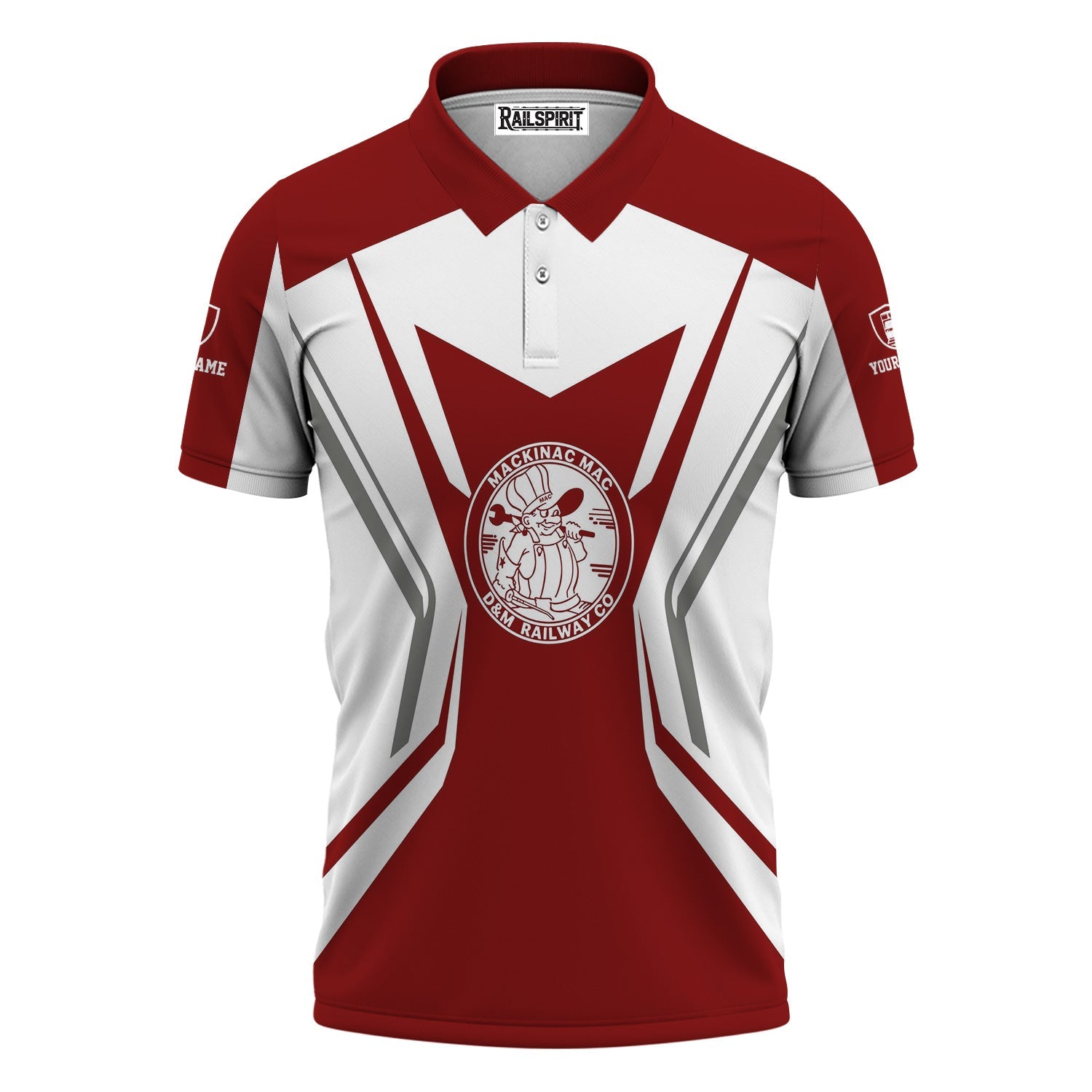 Railspirit Personalized Detroit & Mackinac Railroad Polo Shirt Unique Style with Custom Job Train Shirt